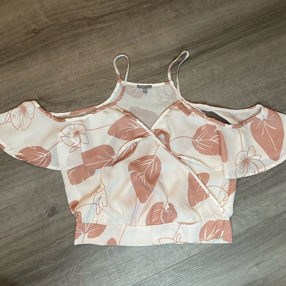 Charlotte Russe Summer Floral Off The Shoulder Top